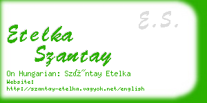 etelka szantay business card